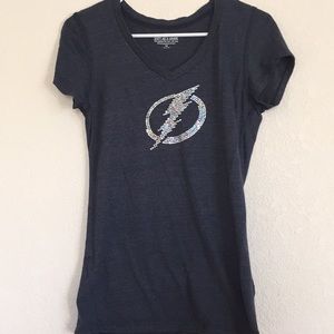 Feminine Tampa Bay Lightning Sequin Shirt